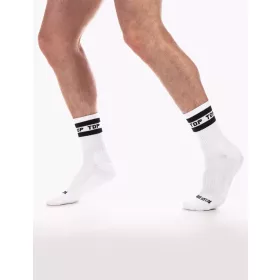 Fetish half-socks - top with inscription