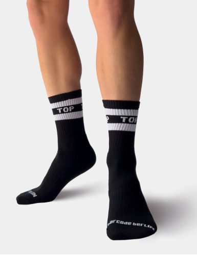 Fetish half-socks - top with inscription