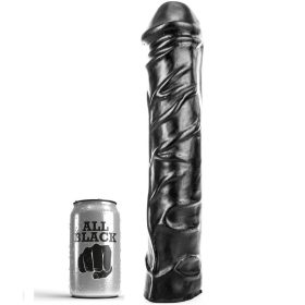 TELJESEN FEKETE - ÓRIÁSI PUHA ÖKÖLES DILDO 32 CM