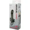 BAILE - BRAVE MAN PENIS COVER WITH CLIT AND ANAL STIMULATION DOUBLE BULLET BLACK 16.5 CM
