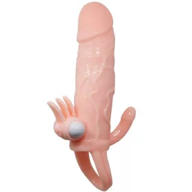  BAILE - BRAVE MAN PENIS COVER WITH CLIT AND ANAL STIMULATION FLESH 16.5 CM