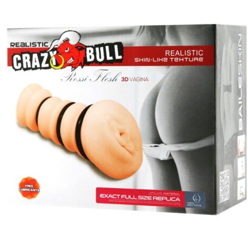 CRAZY BULL - MASZTURBÁTOR GYŰRŰKKEL, VAGINA MODEL 2