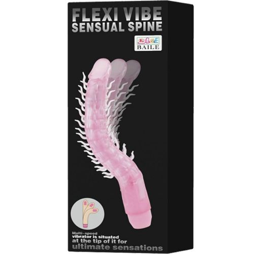 BAILE - FLEXI VIBE ÉRZÉKI GERINC HAJLÍTHATÓ VIBRÁLÓ DILDO LILAC 23,5 CM