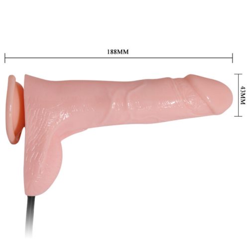 BAILE – FELFÚJHATÓ, VALÓSÁGHŰ DILDO TAPÓCSUPAJÚVAL 15 CM
