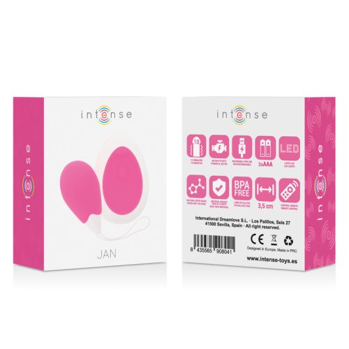 INTENSE - JAN EGG VIBRATOR TÁVIRÁNYÍTÁSÚ PINK