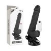BASECOCK - REALISTA VIBRÁTOR TÁVIRÁNYÍTÓ FEKETE, HERÉKKEL 19,5 CM -O-4 CM