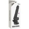 BASECOCK - REALISTA VIBRÁTOR TÁVIRÁNYÍTÓ FEKETE, HERÉKKEL 19,5 CM -O-4 CM