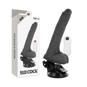   BASECOCK - REALISTA VIBRÁTOR TÁVIRÁNYÍTÓ FEKETE 19 CM -O-4 CM