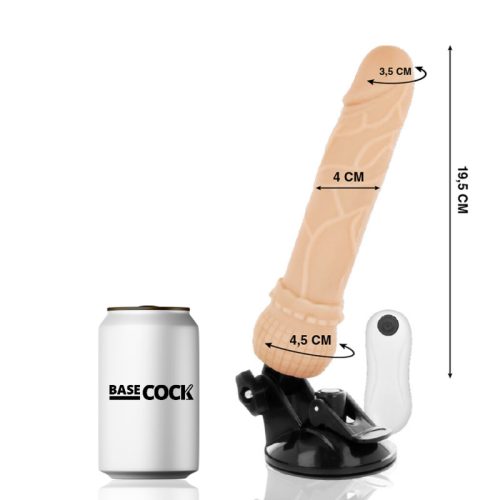 BASECOCK - REALISTA VIBRÁTOR TÁVIRÁNYÍTÓ HÚS 19,5 CM -O-4 CM