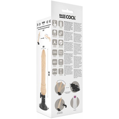 BASECOCK - REALISTA VIBRÁTOR TÁVIRÁNYÍTÓ HÚS 19,5 CM -O-4 CM