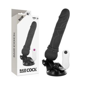   BASECOCK - REALISTA VIBRÁTOR TÁVIRÁNYÍTÁS FEKETE 19,5 CM -O-4 CM