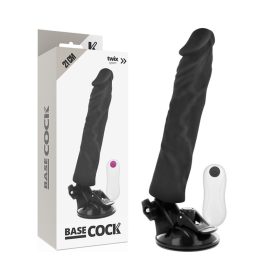   BASECOCK - REALISTA VIBRÁTOR TÁVIRÁNYÍTÓ FEKETE 21 CM -O-4 CM