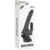 BASECOCK – VALÓSÁGHŰ FEKETE TÁVIRÁNYÍTÓS VIBRÁTOR HERÉKKEL 20 CM -O-4 CM