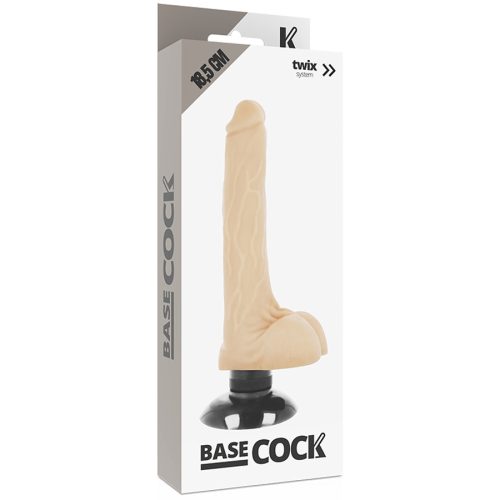 BASECOCK - REALISTA VIBRÁTOR 2-1 HÚS 18,5 CM -O-4 CM