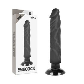 BASECOCK - REALISTA VIBRÁTOR 2-1 FEKETE 20 CM -O-4 CM
