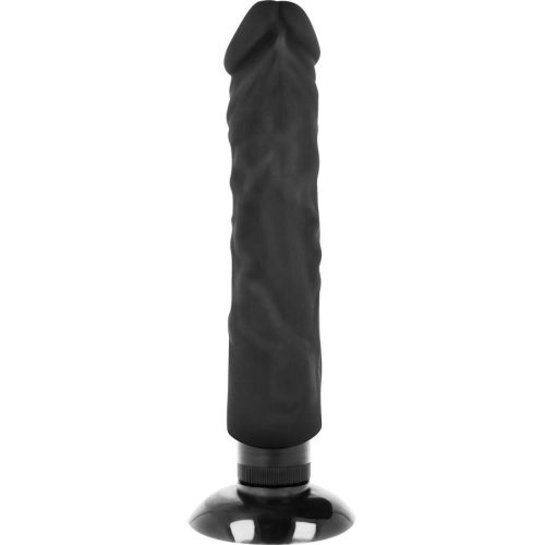 BASECOCK - REALISTA VIBRÁTOR 2-1 FEKETE 20 CM -O-4 CM