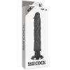 BASECOCK - REALISTA VIBRÁTOR 2-1 FEKETE 20 CM -O-4 CM