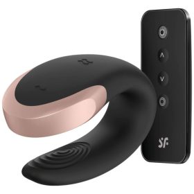 SATISFYER - DOUBLE LOVE LUXUS PARTNER VIBRÁTOR FEKETE