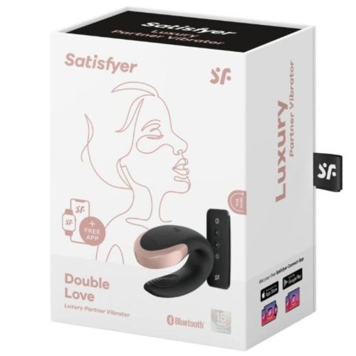 SATISFYER - DOUBLE LOVE LUXUS PARTNER VIBRÁTOR FEKETE