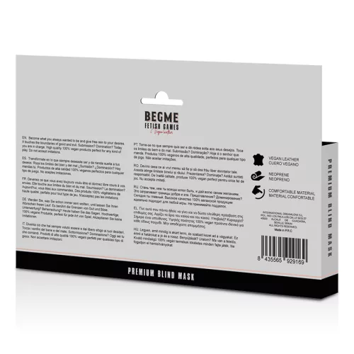 BEGME - RED EDITION PREMIUM BLIND MASK WITH NEOPRENE LINING