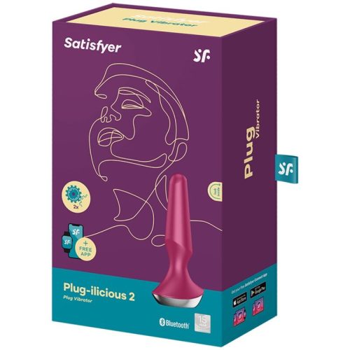 SATISFYER - PLUG ILICIOUS 2 PLUG VIBRÁTOR BERRY