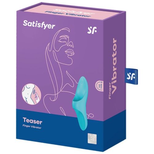 SATISFYER - TEASER FINGER VIBRÁTOR KÉK FÉNY