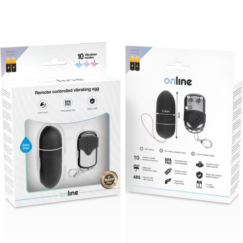 ONLINE – TÁVIRÁNYÍTÓ REZGŐ TOJÁS L BLACK