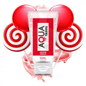 AQUA TRAVEL - LOLLIPOP FLAVOUR WATERBASED LUBRICANT - 50 ML