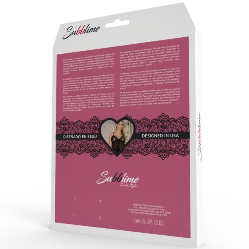 SUBBLIME - KÉT DARAB KÉSZLET, MELLTARTÓ ÉS BUGYI S/M