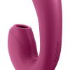 SATISFYER – NAPSUGÁR STIMULÁTOR ÉS VIBRÁTOR ALKALMAZÁS PIROS
