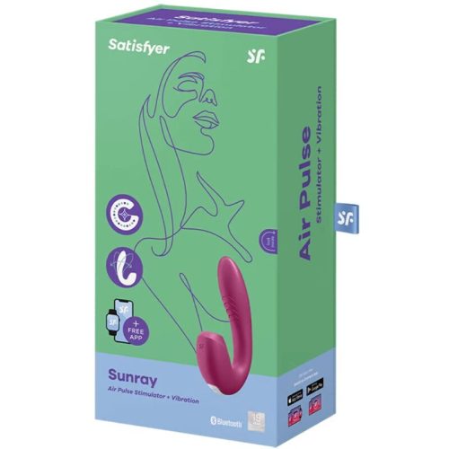 SATISFYER – NAPSUGÁR STIMULÁTOR ÉS VIBRÁTOR ALKALMAZÁS PIROS