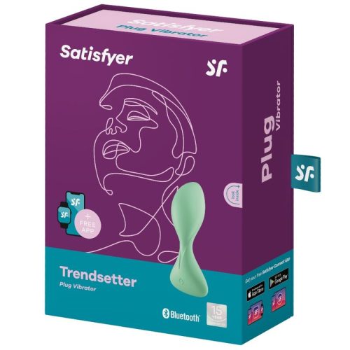 SATISFYER - TRENDTEREMTŐ VIBRÁLÓ PLUG APP GREEN