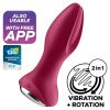 SATISFYER - ROTATOR PLUG 2+ REZGŐ DUGÓ APP RED