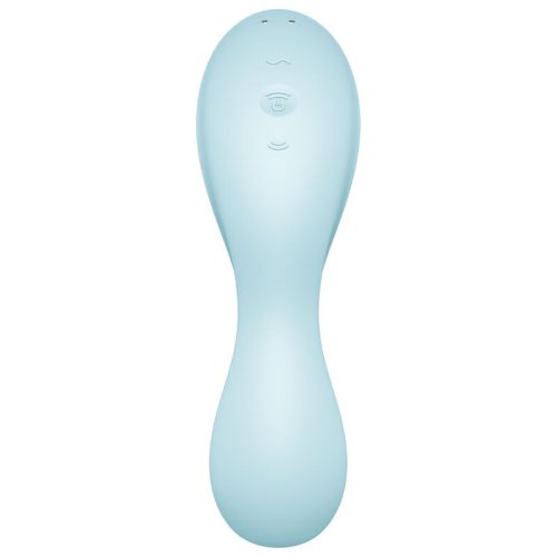 SATISFYER - CURVY TRINITY 5 AIR PULSE STIMULATOR & VIBRATOR APP BLUE
