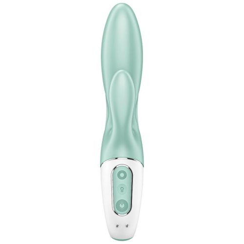 SATISFYER - AIR PUMP BUNNY 5+ FELFÚJHATÓ NYÚL VIBRÁTOR APP GREEN