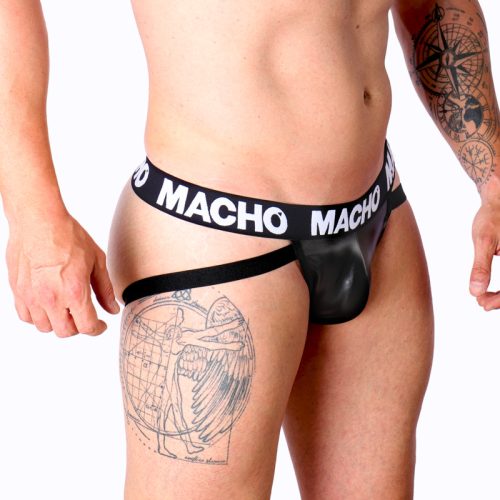 MACHO - MX25NC JOCK FEKETE BŐR XL