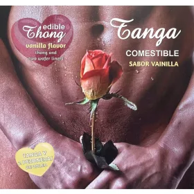   HOTFLOWERS - MEN''S THONG + 2 VANILLA WAFER NIPPLE /es/pt/en/fr/it/