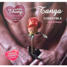   HOTFLOWERS - MEN''S THONG+ 2 STRAWBERRY WAFER NIPPLE /es/pt/en/fr/it/