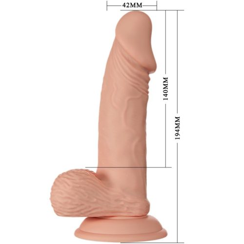 BAILE - BEAUTIFUL ENCOUNTER ZEBULON RUGALMAS, REALISTA DILDO 19,4 CM TERMÉSZETES