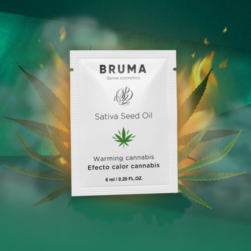 BRUMA - SATIVA MAGOLAJ CSÚSZÓ GÉL MELEGÍTŐ KANNABISZ ÍZ 6 ML