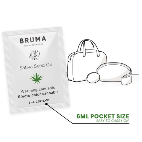 BRUMA - SATIVA MAGOLAJ CSÚSZÓ GÉL MELEGÍTŐ KANNABISZ ÍZ 6 ML