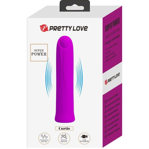 PRETTY LOVE - CURTIS MINI SUPER POWER VIBRÁTOR 12 IBOLYA SZILIKON REZGÉSEK