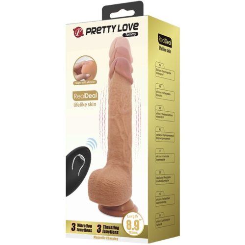 PRETTY LOVE - TOMMY REALISTIC DILDO VIBRÁTOR 22,5 CM