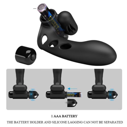 PRETTY LOVE - ORLANDO BLACK VIBRATOR UJJFEDŐ