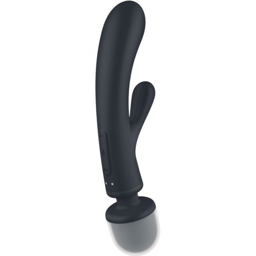 SATISFYER - TRIPLE LOVER NYÚL VIBRÁTOR MASSZÍROZÓ SZÜRKE