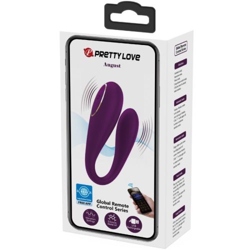 PRETTY LOVE - AUGUSZTUSI REMOTE GLOBAL DOUBLE PLEASURE VIBRÁTOR