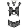 LIVCO CORSETTI DIVAT - PALMENOM LC 90614 BRA + PANTY BLACK L/XL