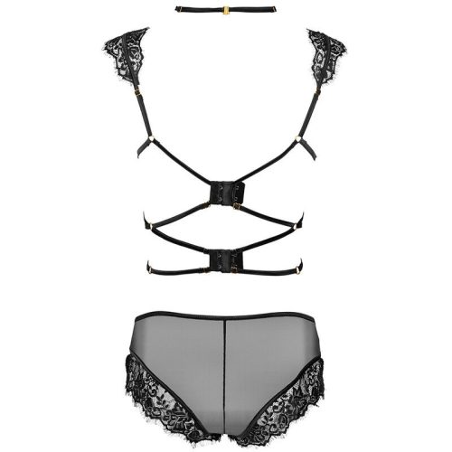 LIVCO CORSETTI DIVAT - PALMENOM LC 90614 BRA + PANTY BLACK L/XL