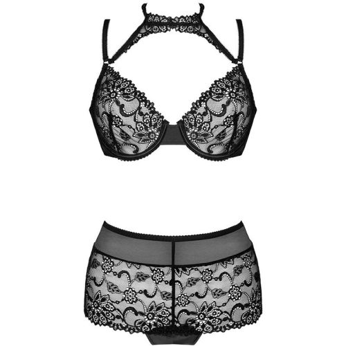 LIVCO CORSETTI DIVAT - LINERA FOR THE SENSES COLLECTION MELLTARTÓ + BUGYI FEKETE L/XL