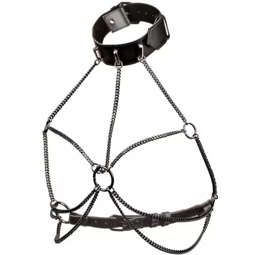 CALEXOTICS - EUPHORIA PLUS SIZE MULTI CHAIN COLLAR HARNESS
